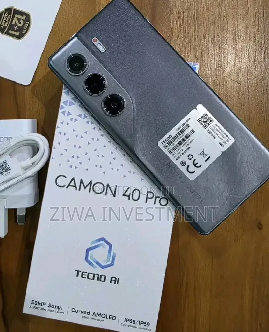 New Tecno Camon 40 Pro 4G 256 GB Black