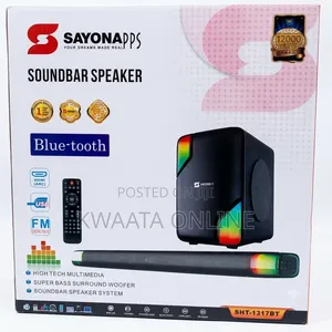 Sayona SHT-1317BT Sound Bar Speaker System With Subwoofer 12000W