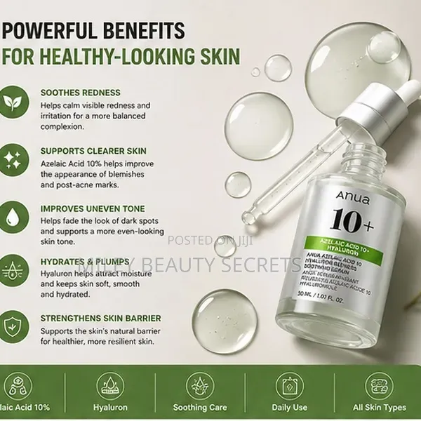 💚✨ Anua Azelaic Acid 10+ Hyaluron — Calm • Soothe • Clarify ✨💚