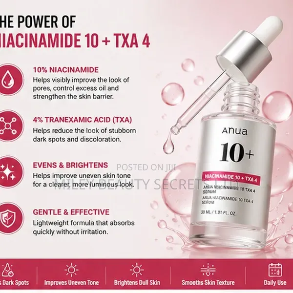 💗✨ Anua Niacinamide 10 + Txa 4 Serum — Brighten • Fade • Even Tone