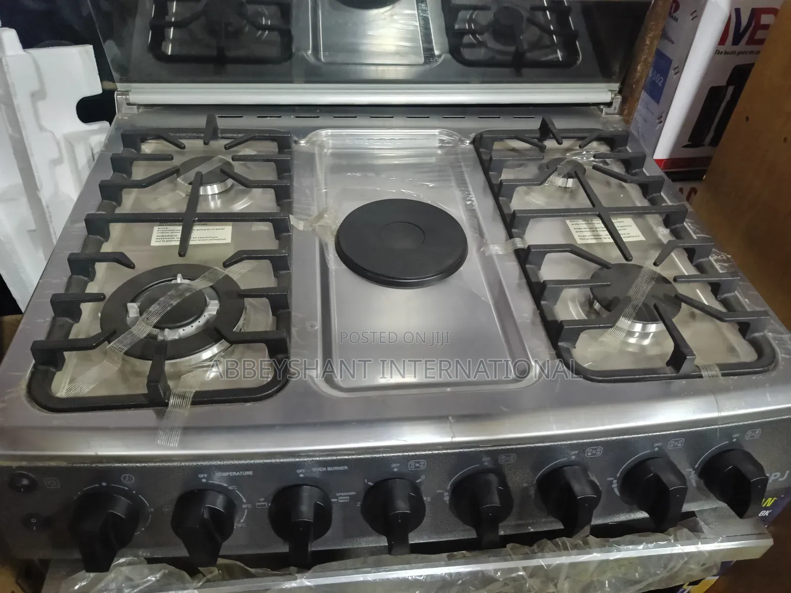 SPJ 80x60cm Freestanding Cooker 4 Gas 1 Electric Hotplate Cooker