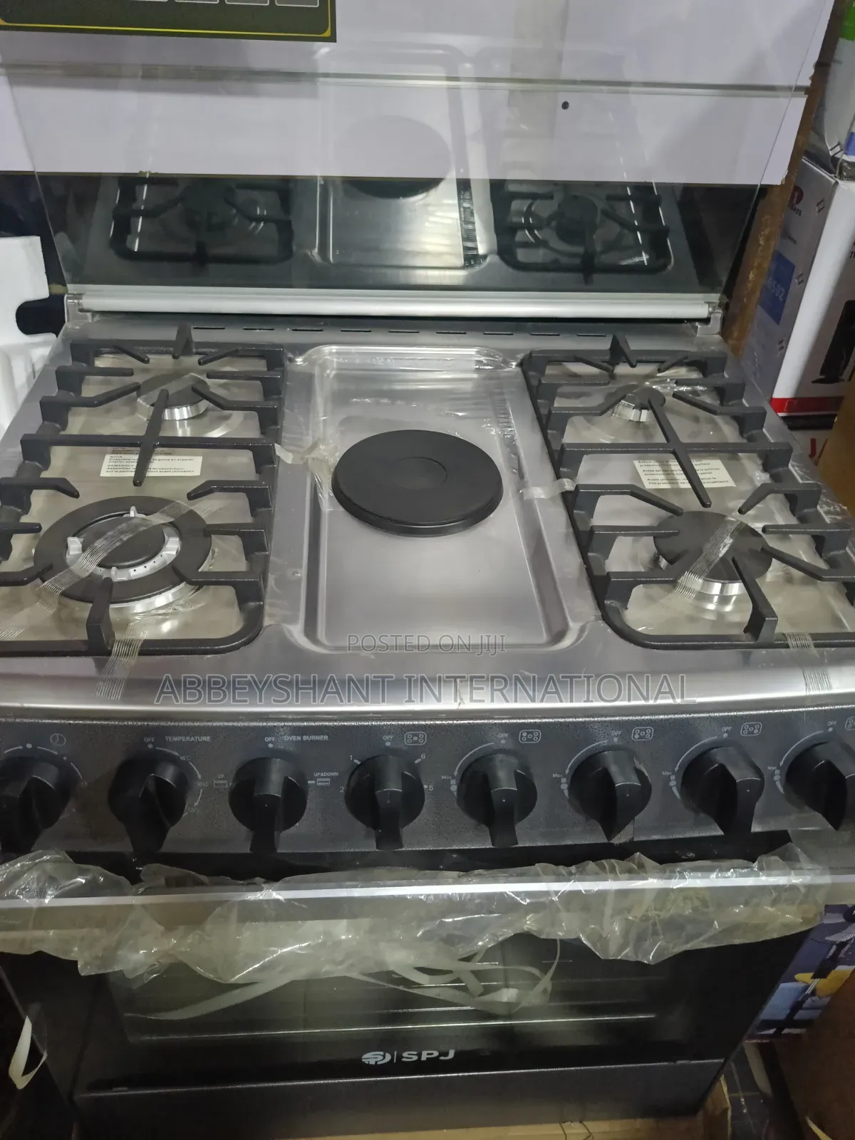 SPJ 80x60cm Freestanding Cooker 4 Gas 1 Electric Hotplate Cooker