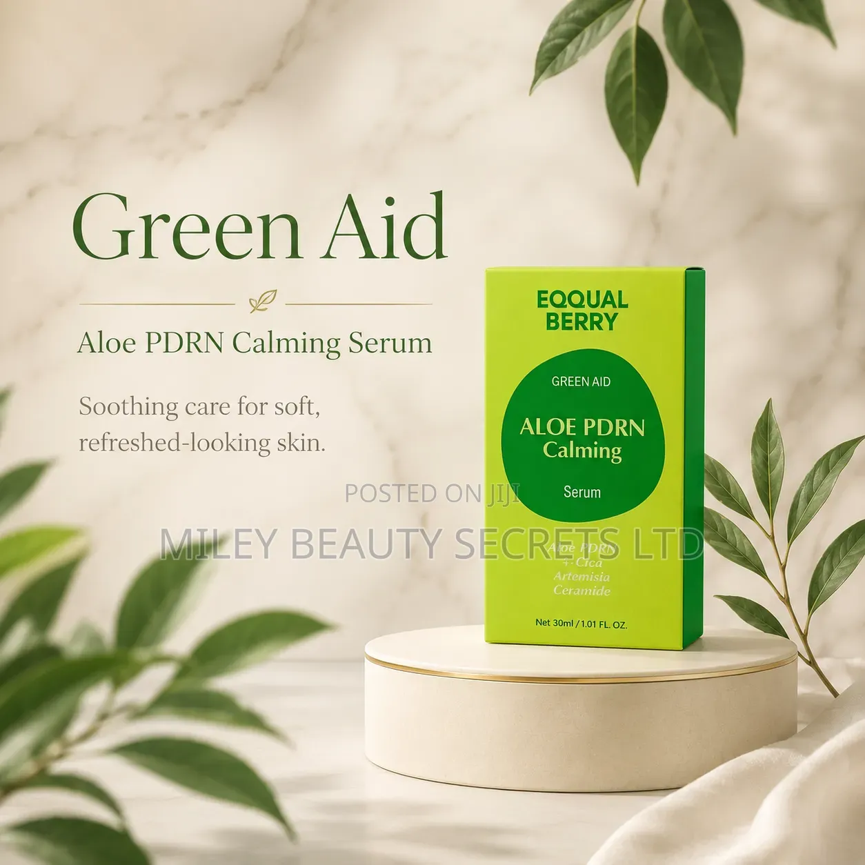 EOQUAL BERRY Green Aid Aloe PDRN Calming Serum 🌿✨