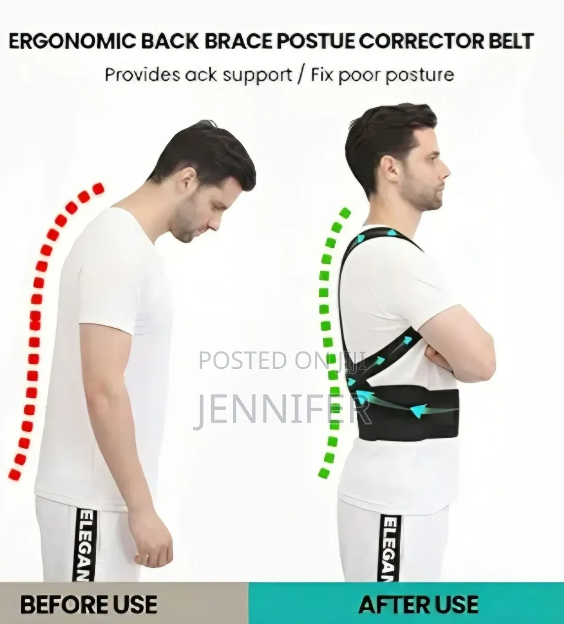 Adjustable Shoulder Straightener for Improving Back Posture