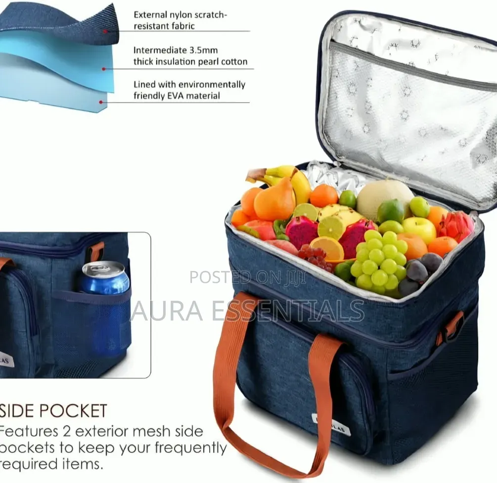 Dual-Compartment Insulated Lunch Bag