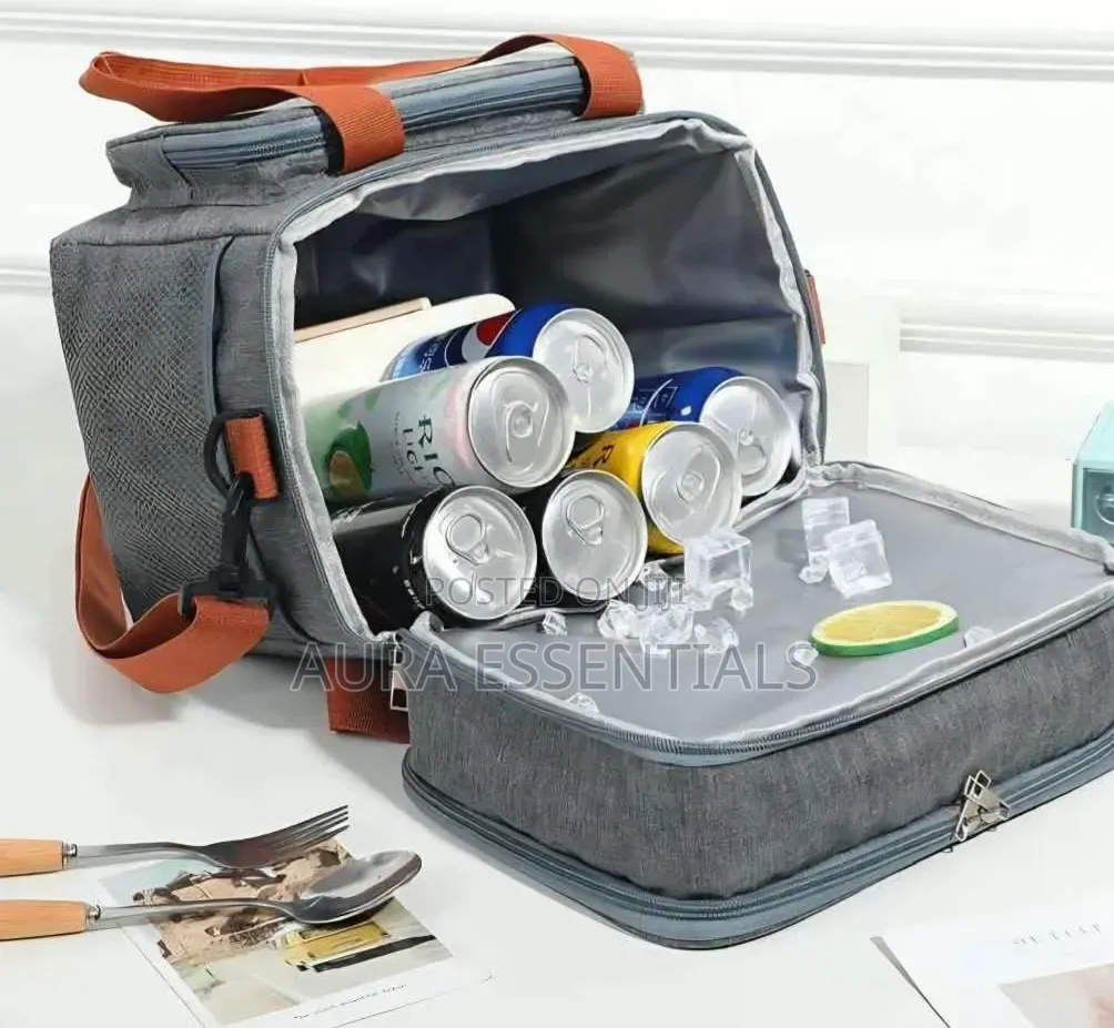 Dual-Compartment Insulated Lunch Bag