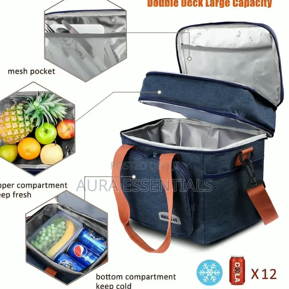 Dual-Compartment Insulated Lunch Bag