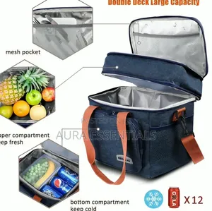 Dual-Compartment Insulated Lunch Bag