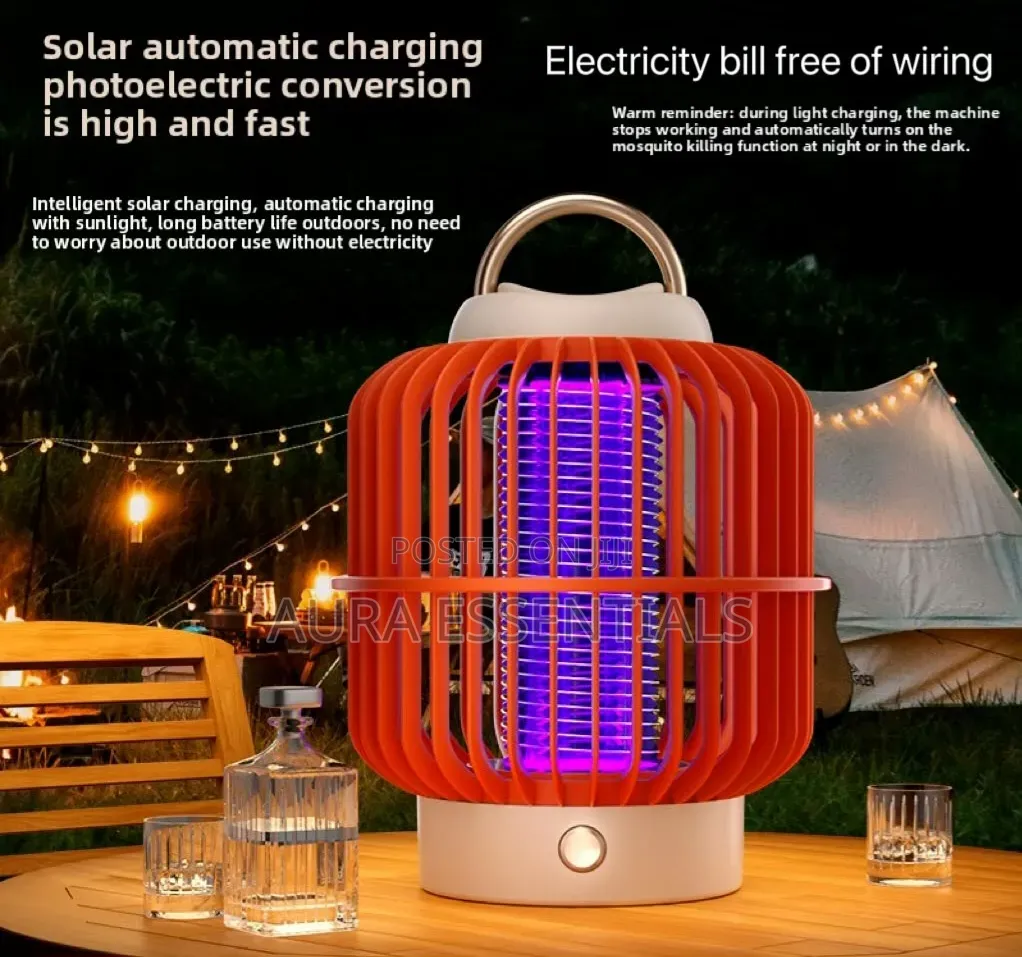 2-in-1 Rechargeable LED Lighting and Electric Shock Mosquito Killer