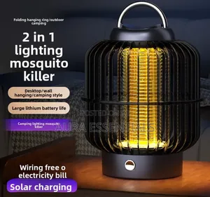 2-in-1 Rechargeable LED Lighting and Electric Shock Mosquito Killer