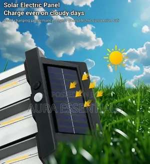 4-Bulb Solar-Powered Outdoor Wall Light