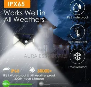 2pcs 100 LEDs Solar Outdoor Lights With Motion Sensor