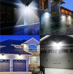 2pcs 100 LEDs Solar Outdoor Lights With Motion Sensor