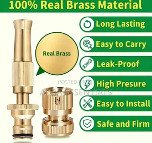 Solid Brass Adjustable High-Pressure Hose Nozzle