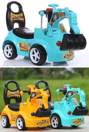 Children's Plastic Ride-on Excavator Toy
