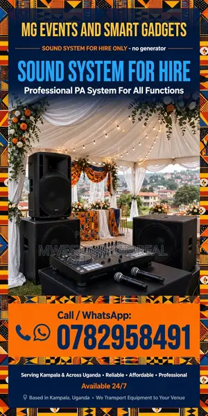 Sound for Hire - DJ, Weddings, Kukyala, Corporate - Kampala