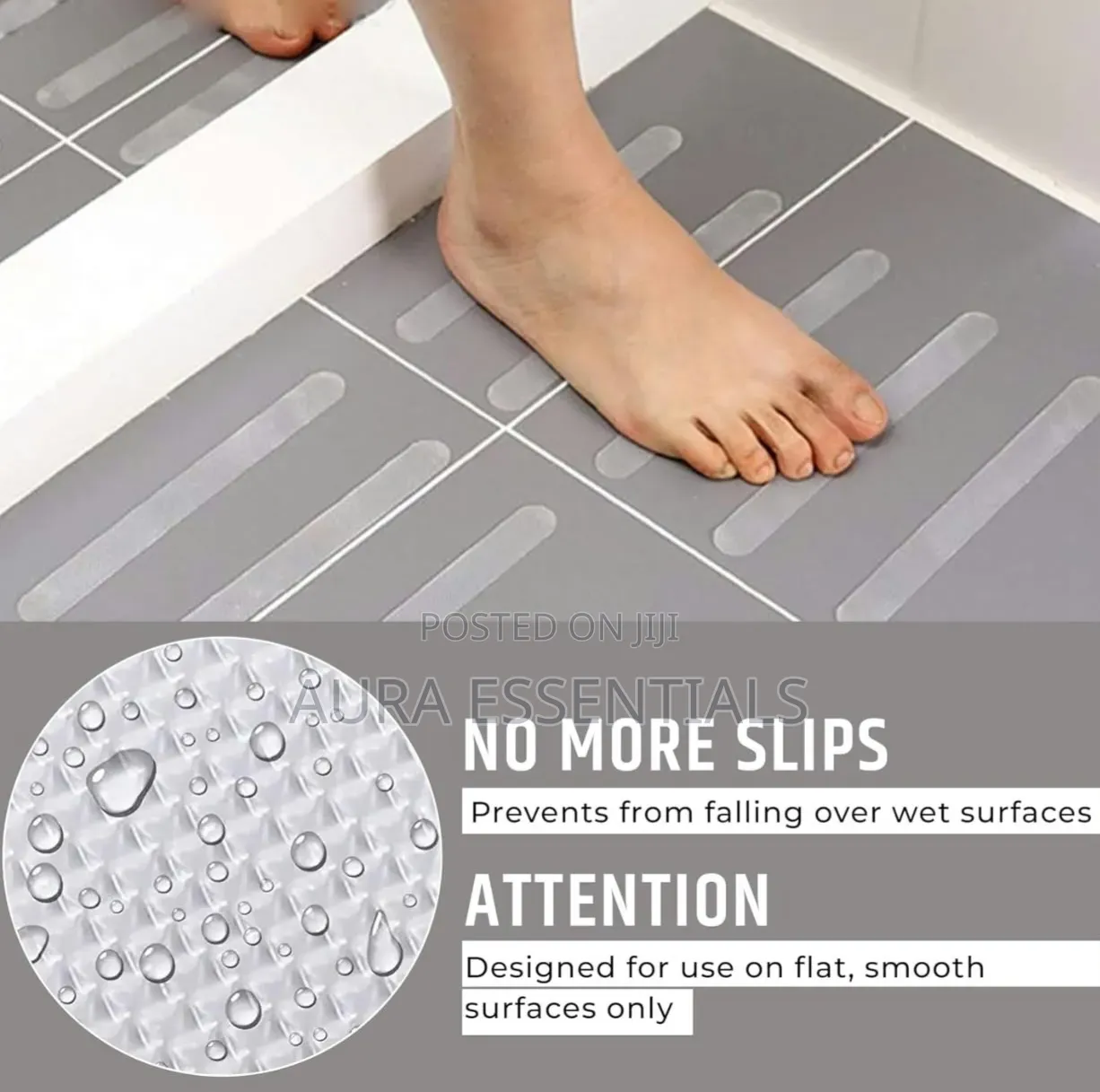 12pcs Robustt Anti-Slip Tape Patches for Bathroomes
