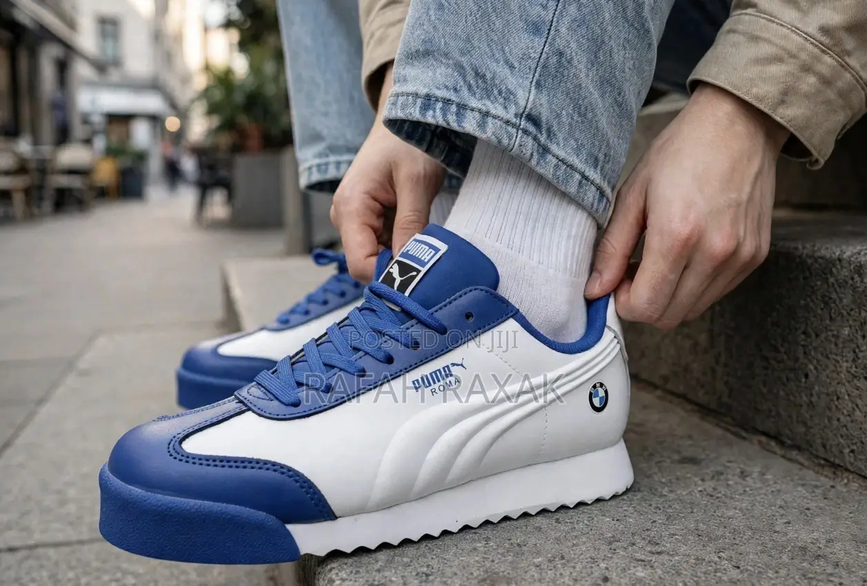 Original White/Blue Puma Roma BMW Sneakers