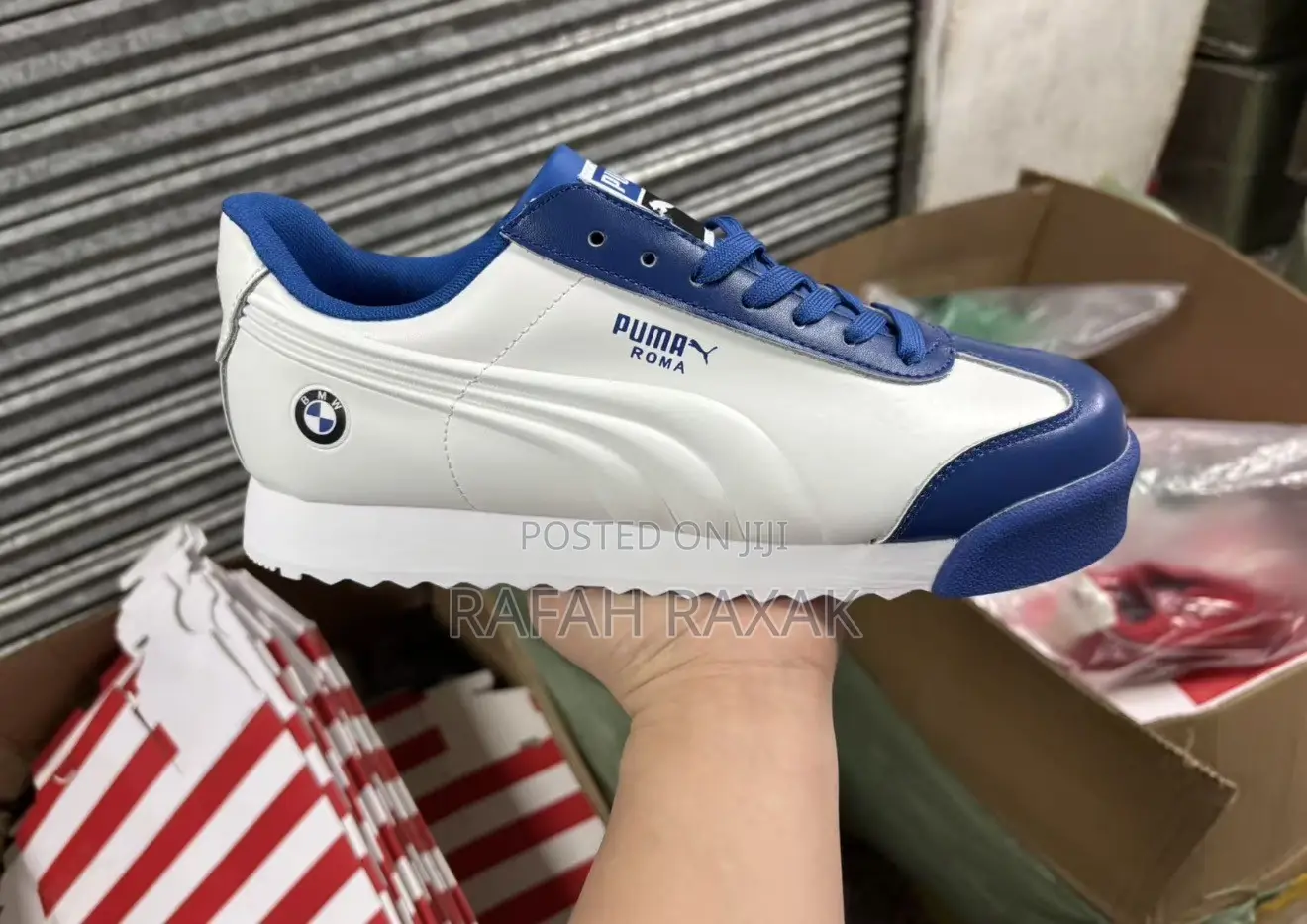 Original White/Blue Puma Roma BMW Sneakers
