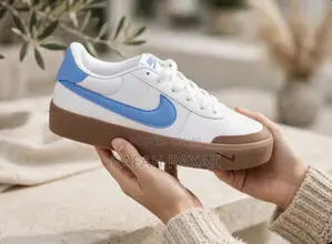 Classic Unisex Nike Court Shot “Sail” Gum Light Brown Blue Sneakers