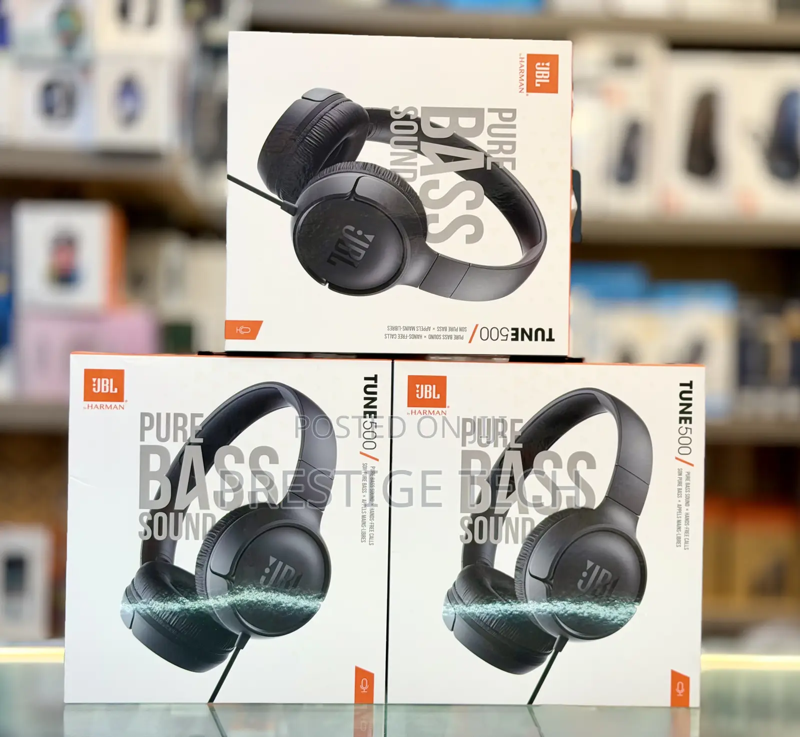 JBL Tune 500 Wired on-Ear Headphones, JBL Pure Bass Sound
