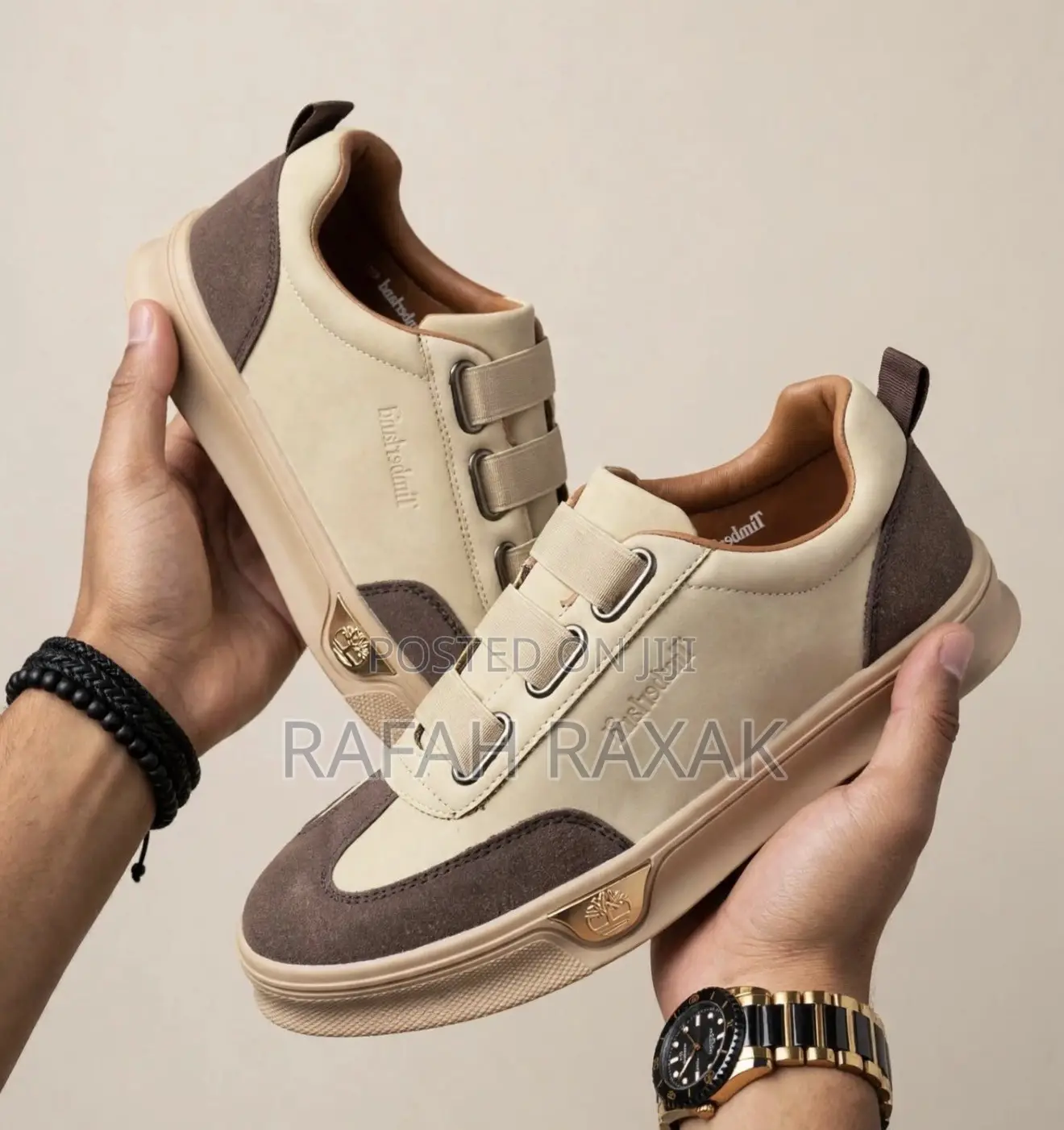 Classic Men’s Beige/Brown Timberland Smart Casual Laceless Sneakers