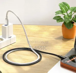 Green Lion Duo Colour Braided USB-C to USB-C Cable – 100W, 1m