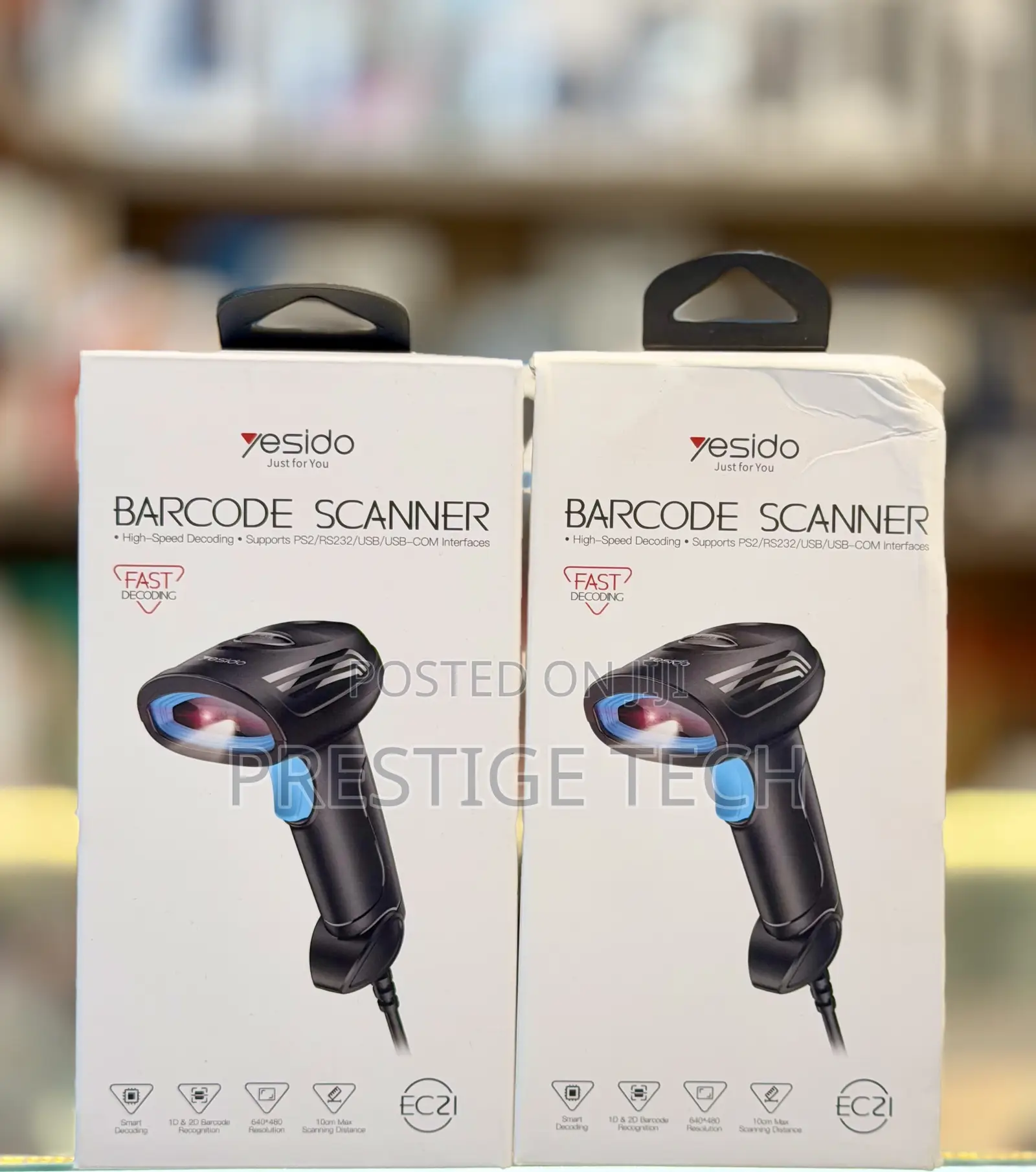 Yesido Wired Barcode Scanner Reader, High-Speed ​​1d/2d Mobile Scanner