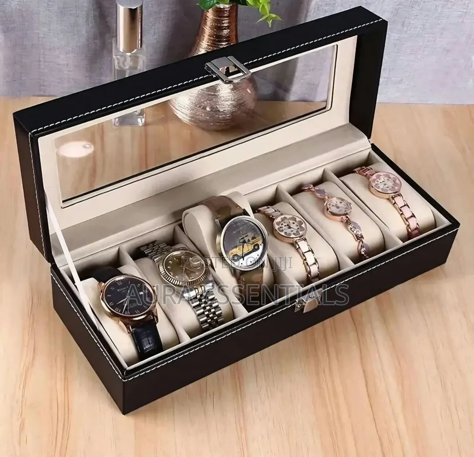 Men's and Women's Leatherette Watch Organizer
