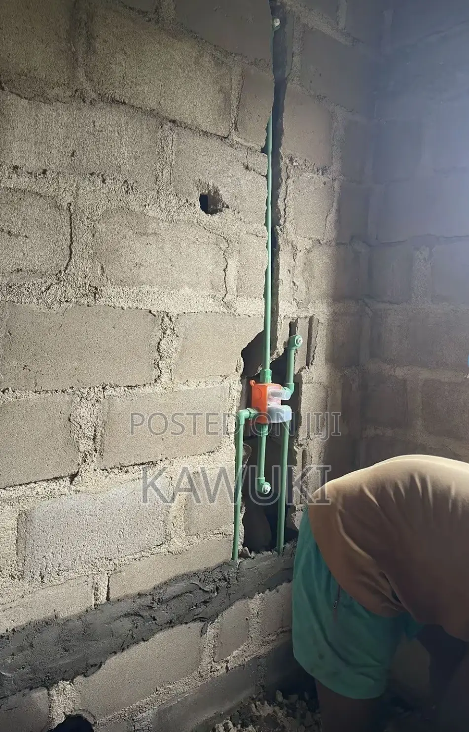 Pipe Work for Modern Bathroom Concept