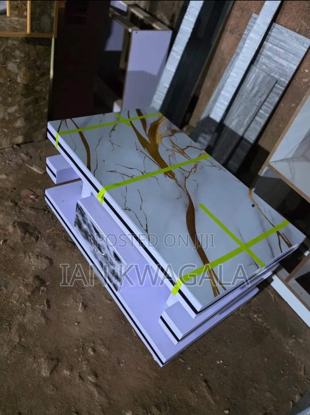 Glass Centre Table (Marble)