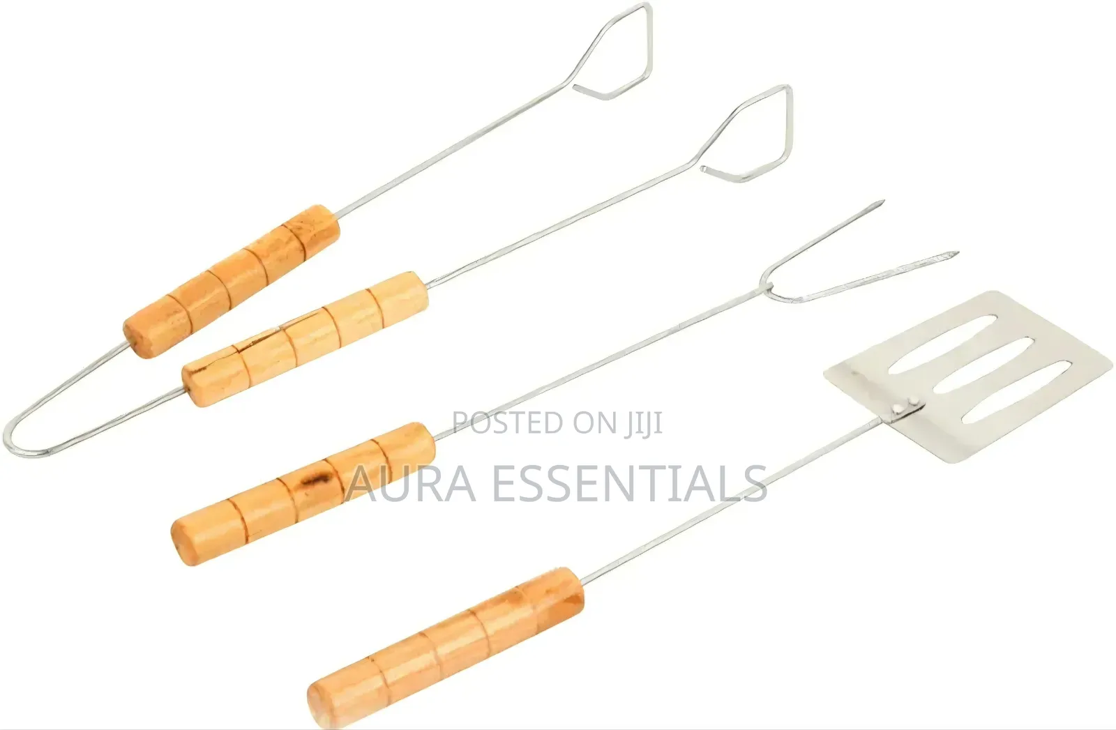 3-Piece Stainless Steel Barbecue Tool Set
