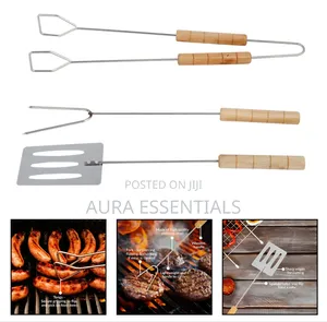 3-Piece Stainless Steel Barbecue Tool Set