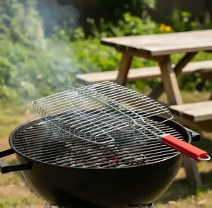 Stainless Steel Triple Fish Grilling Basket