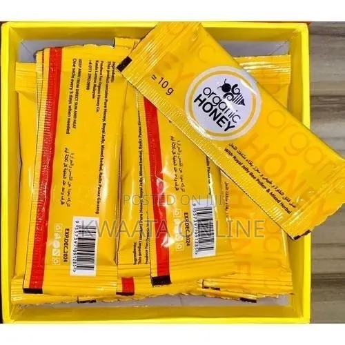 Organic Honey Men Sex Libido Wellness Bedroom Endurance (24 PC Box,10g