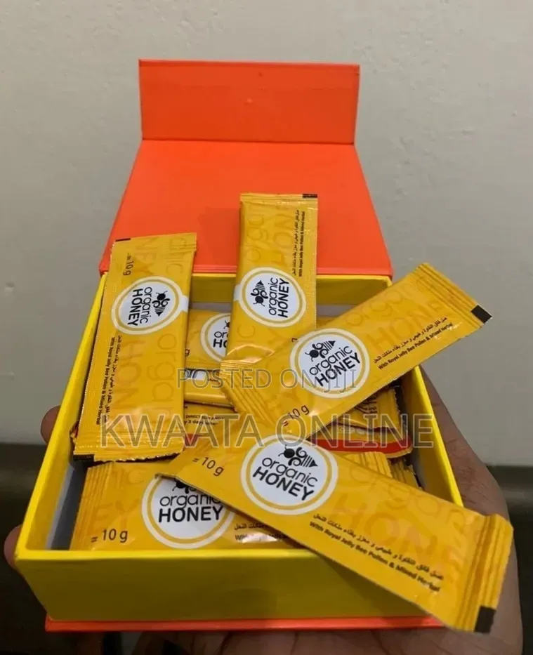 Organic Honey Men Sex Libido Wellness Bedroom Endurance (24 PC Box,10g