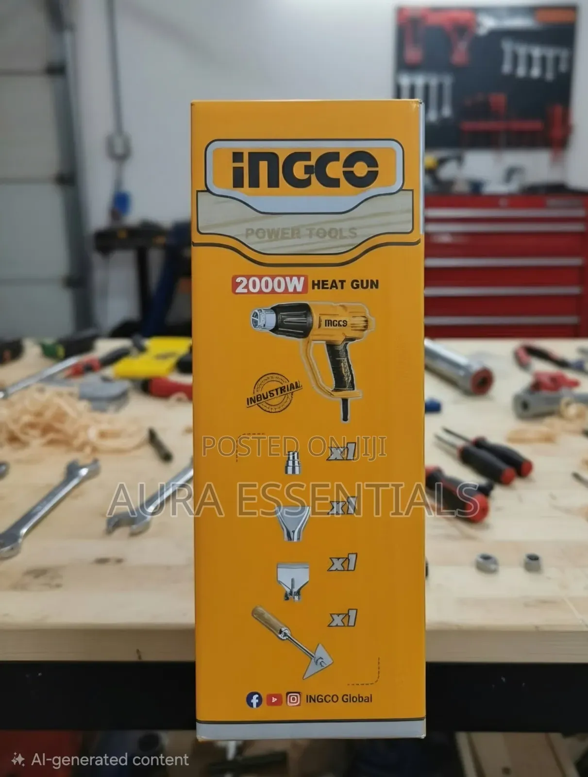 INGCO Heavy-Duty 2000W Industrial Heat Gun