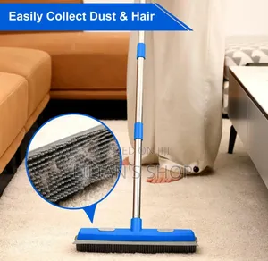 Kleaner Rubber Sweeping Brush With Squeegee - Ideal for Pet Hair