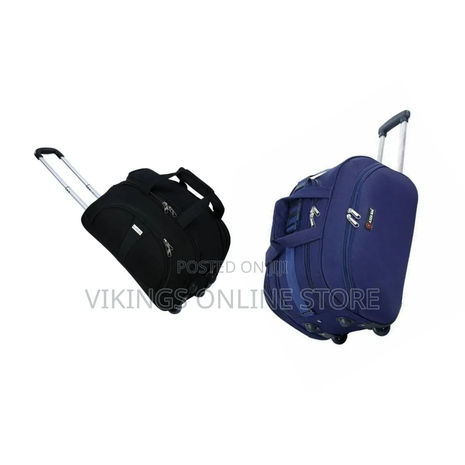 Axen Polyester Blue Duffle Trolley Bag