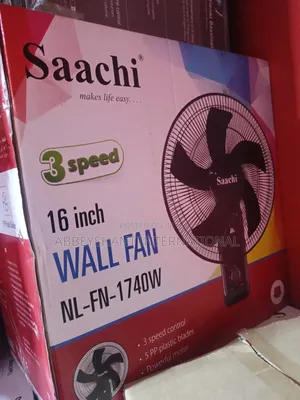 Wall Fan Saachi Wall Mounted Black Fan