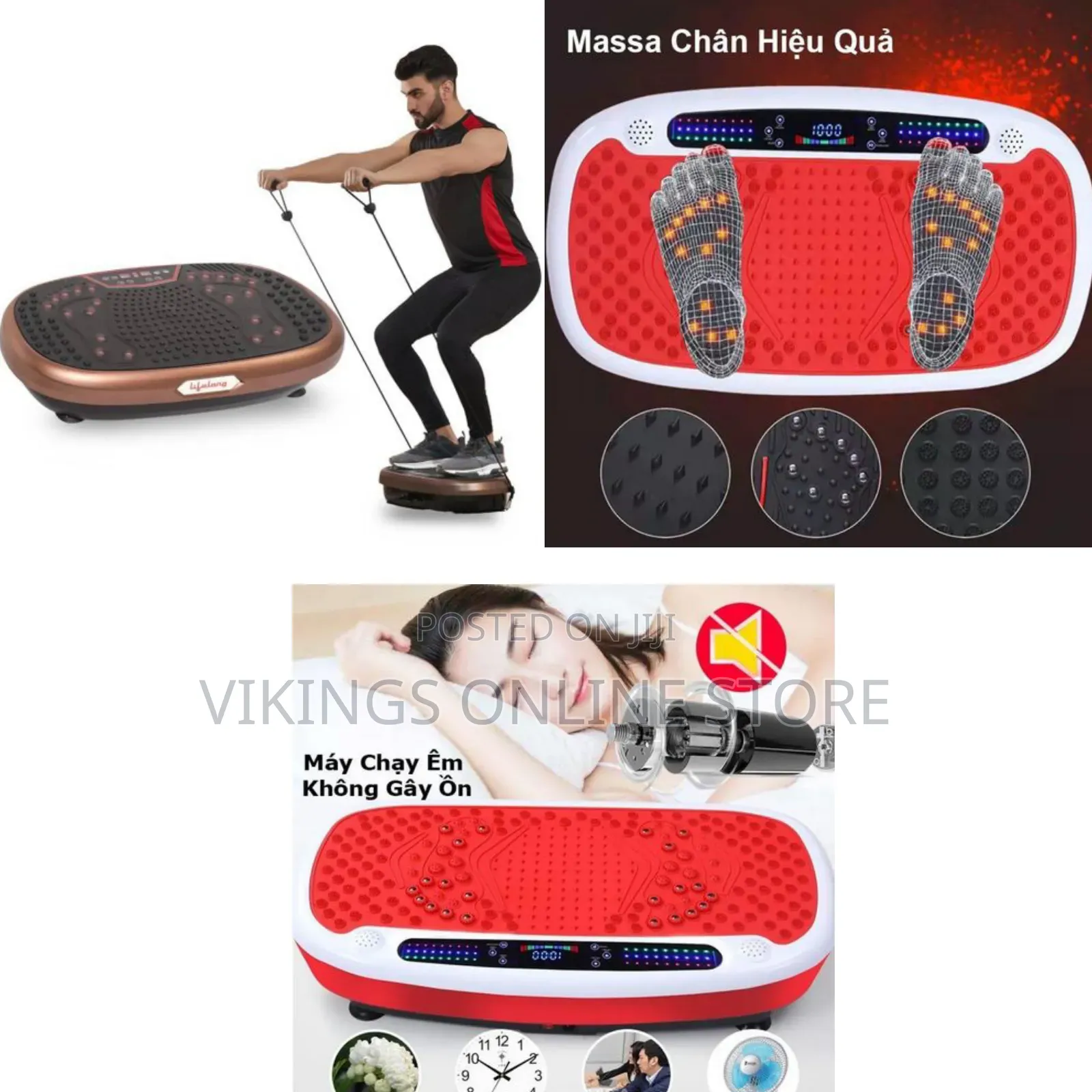 Whole-Body Vibration Plate Exercise and Massage Machine