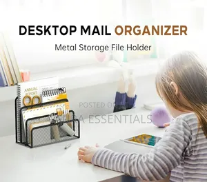 Vertical Metal Mesh Desk Organiser