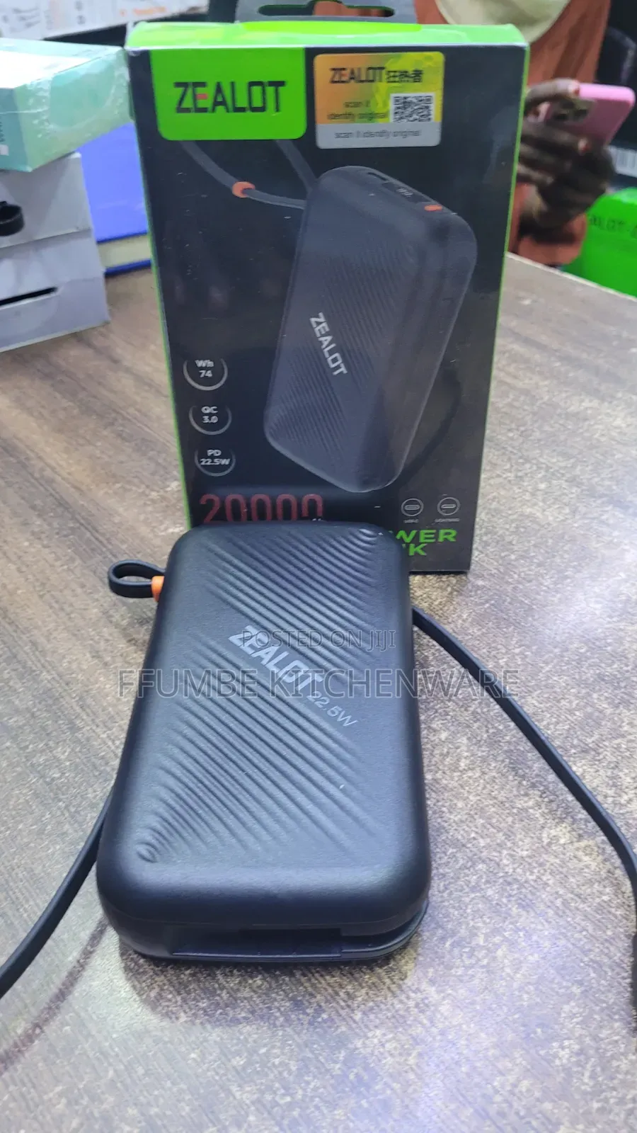 Portable Power Bank Zealot 20000mah