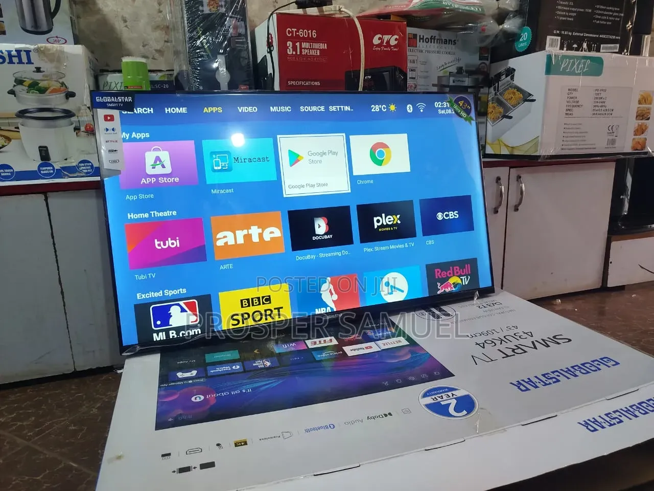 Brand New Glabstar Star 43 Inches Frameless Digital Smart TV