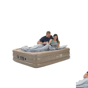 Double Self-Inflating Air Mattress With a Built-in Electric Pump