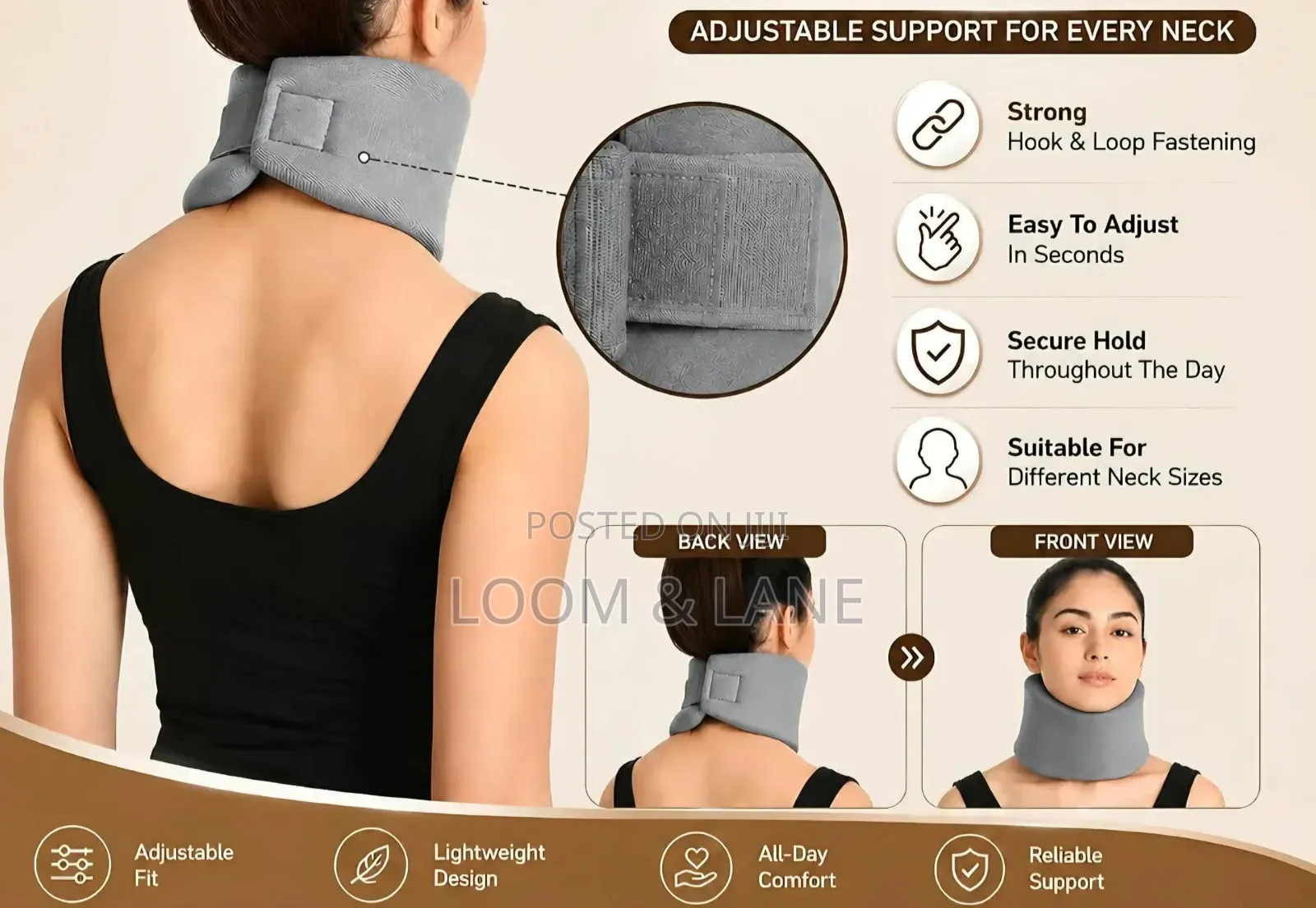 Soft Cervical Collar Adjustable Neck Support Brace