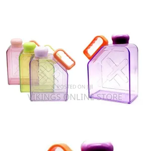 Flat, Notebook-Style Plastic Water Bottle