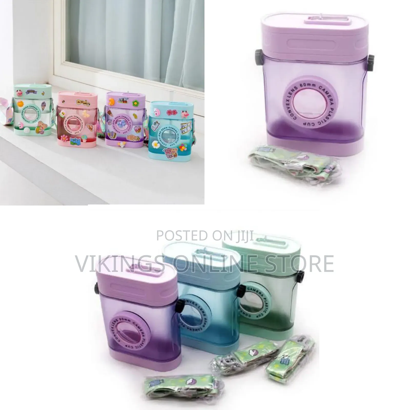 Retro Camera-Shaped Plastic Water Bottle