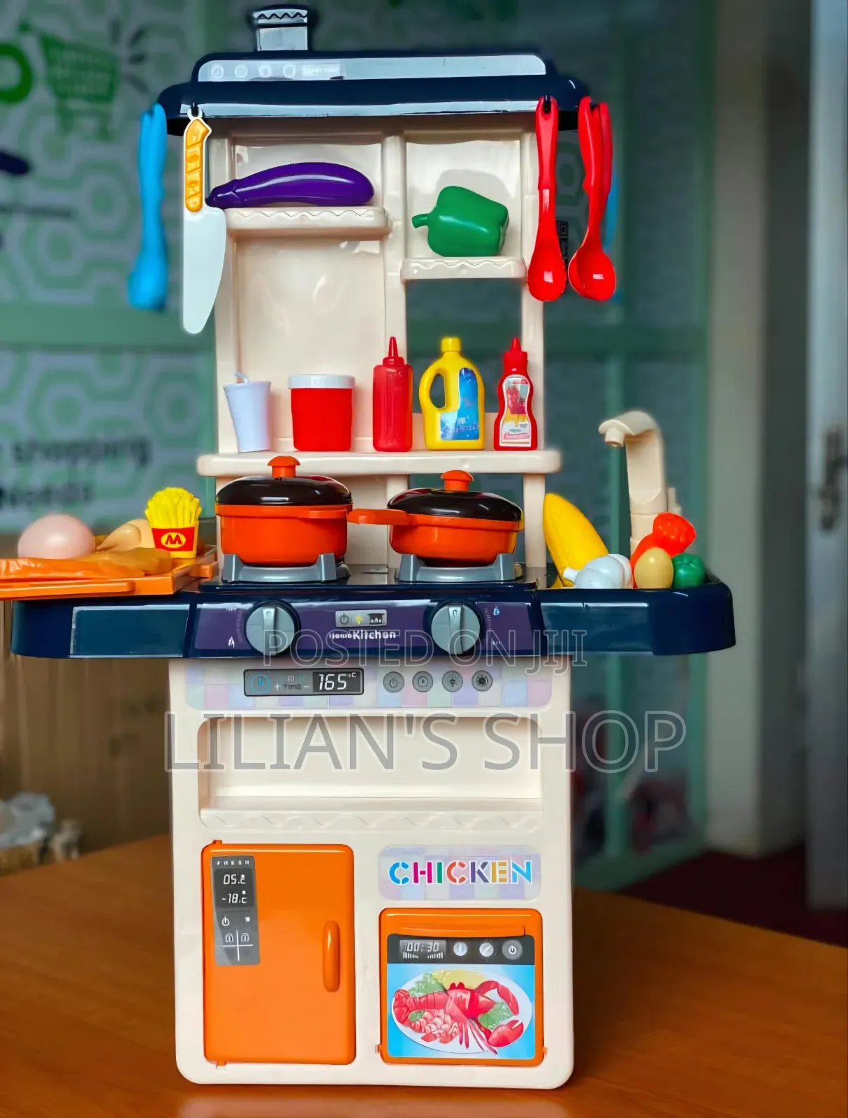 Multi-Piece Plastic Kids' Pretend Play Kitchen Set