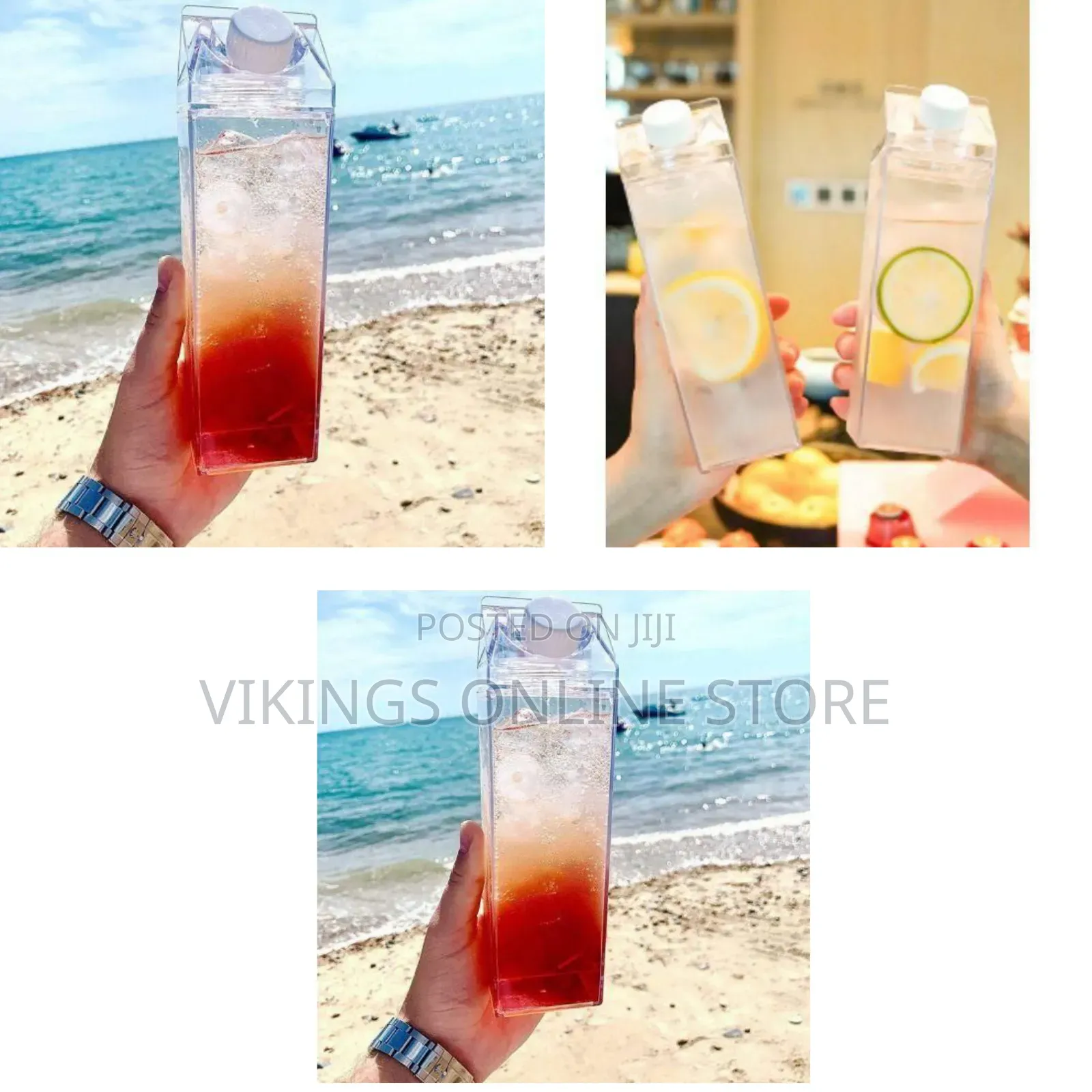 Clear Plastic Milk Carton Water Bottle